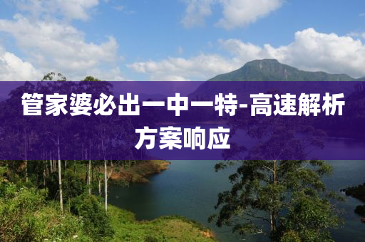 管家婆必出一中一特-高速解析方案響應(yīng)