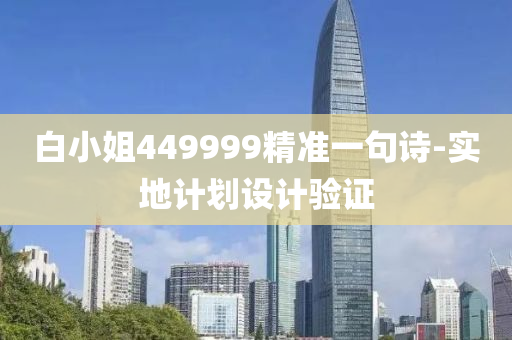 白小姐449999精準一句詩-實地計劃設計驗證