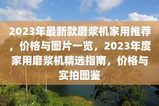 2023年最新款磨漿機(jī)家用推薦，價(jià)格與圖片一覽，2023年度家用磨漿機(jī)精選指南，價(jià)格與實(shí)拍圖鑒