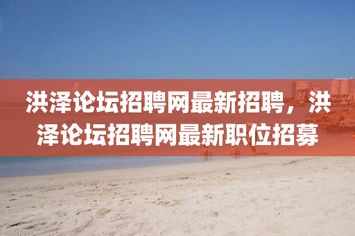 洪澤論壇招聘網(wǎng)最新招聘，洪澤論壇招聘網(wǎng)最新職位招募