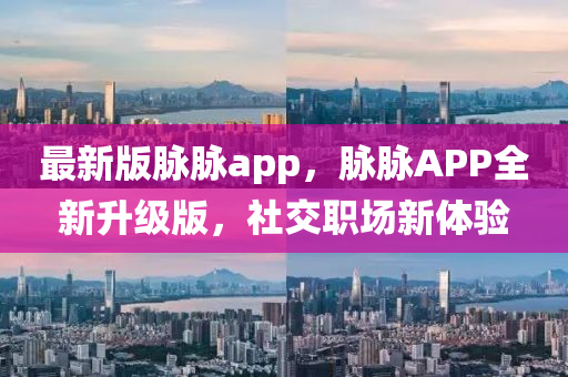 最新版脈脈app，脈脈APP全新升級(jí)版，社交職場(chǎng)新體驗(yàn)