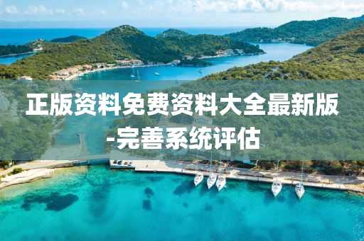 正版資料免費(fèi)資料大全最新版-完善系統(tǒng)評估