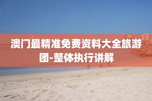 澳門最精準(zhǔn)免費(fèi)資料大全旅游團(tuán)-整體執(zhí)行講解