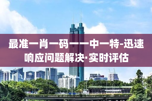最準一肖一碼一一中一特-迅速響應問題解決·實時評估