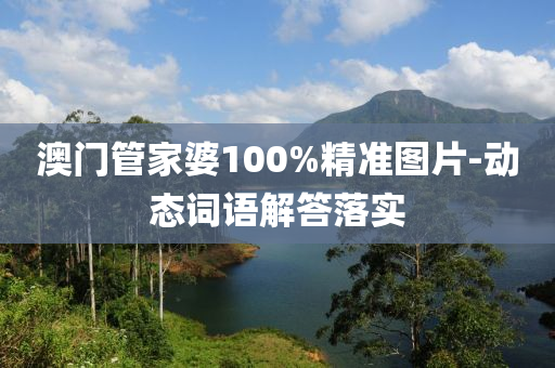 澳門(mén)管家婆100%精準(zhǔn)圖片-動(dòng)態(tài)詞語(yǔ)解答落實(shí)