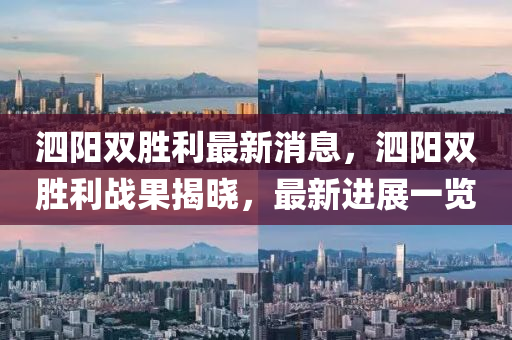 泗陽雙勝利最新消息，泗陽雙勝利戰(zhàn)果揭曉，最新進展一覽