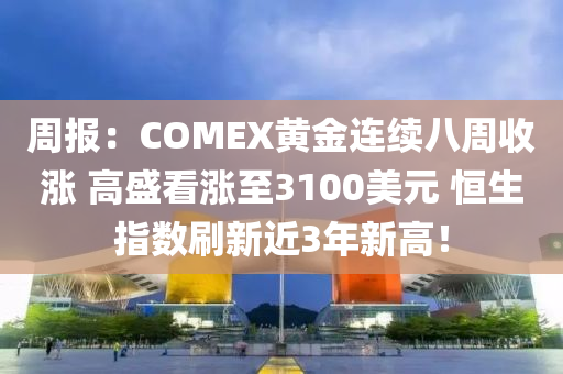 周報(bào)：COMEX黃金連續(xù)八周收漲 高盛看漲至3100美元 恒生指數(shù)刷新近3年新高！