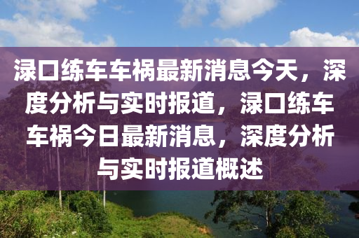 淥口練車車禍最新消息今天，深度分析與實時報道，淥口練車車禍今日最新消息，深度分析與實時報道概述