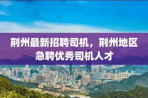 荊州最新招聘司機(jī)，荊州地區(qū)急聘優(yōu)秀司機(jī)人才