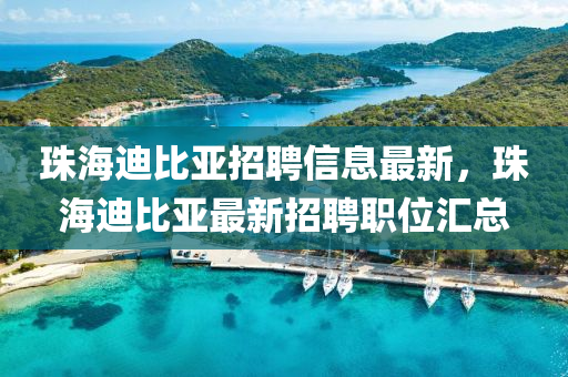 珠海迪比亞招聘信息最新，珠海迪比亞最新招聘職位匯總