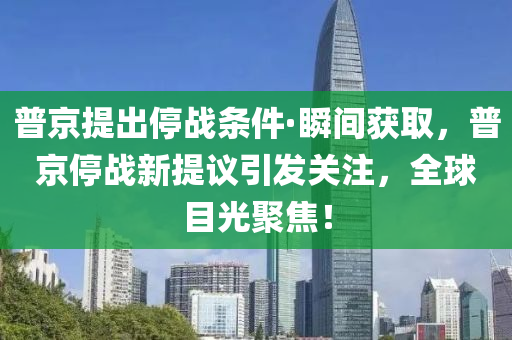 普京提出停戰(zhàn)條件·瞬間獲取，普京停戰(zhàn)新提議引發(fā)關注，全球目光聚焦！