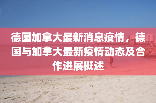 德國(guó)加拿大最新消息疫情，德國(guó)與加拿大最新疫情動(dòng)態(tài)及合作進(jìn)展概述
