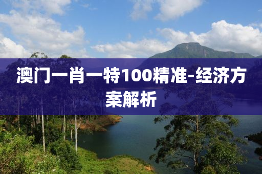 澳門一肖一特100精準(zhǔn)-經(jīng)濟(jì)方案解析