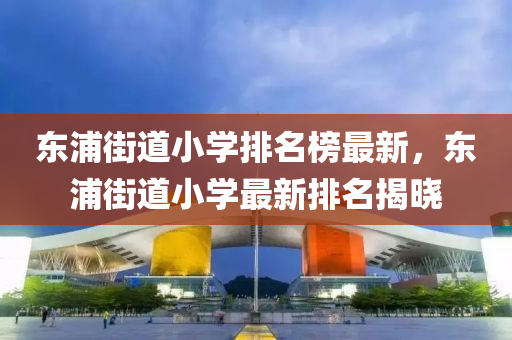 東浦街道小學排名榜最新，東浦街道小學最新排名揭曉
