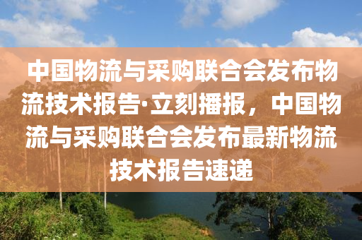 中國物流與采購聯(lián)合會發(fā)布物流技術報告·立刻播報，中國物流與采購聯(lián)合會發(fā)布最新物流技術報告速遞