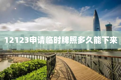 12123申請(qǐng)臨時(shí)牌照多久能下來