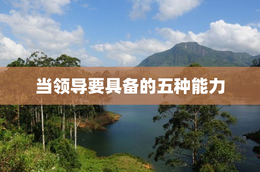 當領(lǐng)導(dǎo)要具備的五種能力