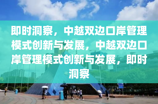 即時洞察，中越雙邊口岸管理模式創(chuàng)新與發(fā)展，中越雙邊口岸管理模式創(chuàng)新與發(fā)展，即時洞察