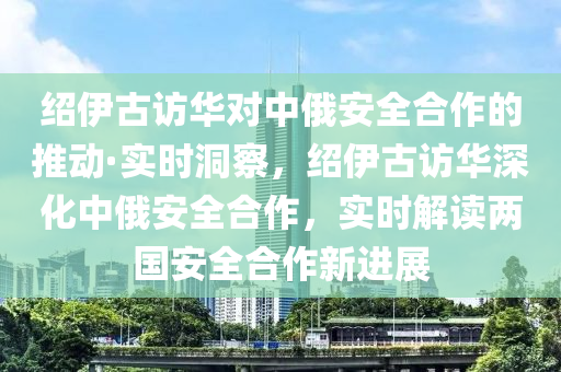 紹伊古訪華對中俄安全合作的推動·實時洞察，紹伊古訪華深化中俄安全合作，實時解讀兩國安全合作新進(jìn)展