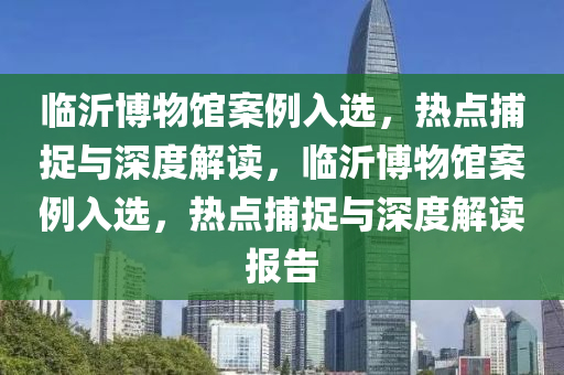 臨沂博物館案例入選，熱點捕捉與深度解讀，臨沂博物館案例入選，熱點捕捉與深度解讀報告