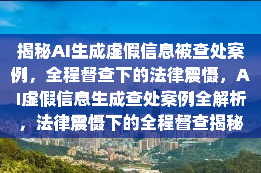 揭秘AI生成虛假信息被查處案例，全程督查下的法律震懾，AI虛假信息生成查處案例全解析，法律震懾下的全程督查揭秘