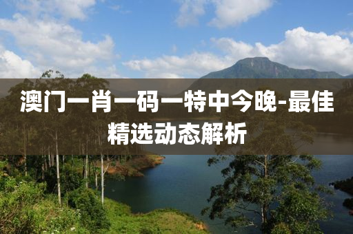 澳門一肖一碼一特中今晚-最佳精選動(dòng)態(tài)解析