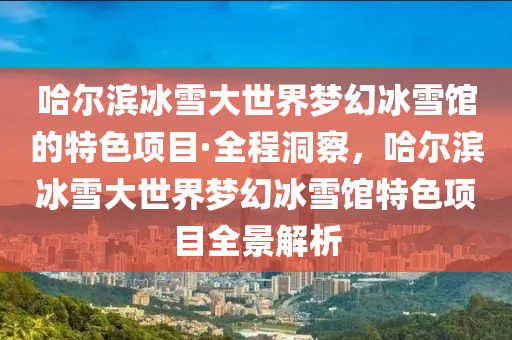哈爾濱冰雪大世界夢幻冰雪館的特色項目·全程洞察，哈爾濱冰雪大世界夢幻冰雪館特色項目全景解析