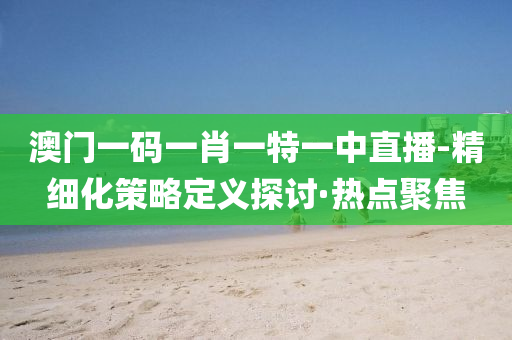 澳門(mén)一碼一肖一特一中直播-精細(xì)化策略定義探討·熱點(diǎn)聚焦