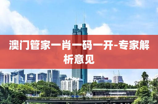 澳門管家一肖一碼一開-專家解析意見
