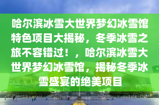 哈爾濱冰雪大世界夢幻冰雪館特色項目大揭秘，冬季冰雪之旅不容錯過！，哈爾濱冰雪大世界夢幻冰雪館，揭秘冬季冰雪盛宴的絕美項目