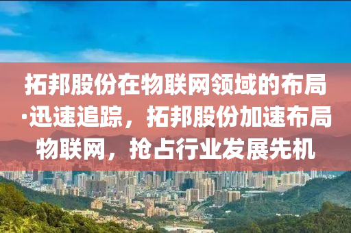 拓邦股份在物聯(lián)網(wǎng)領(lǐng)域的布局·迅速追蹤，拓邦股份加速布局物聯(lián)網(wǎng)，搶占行業(yè)發(fā)展先機(jī)