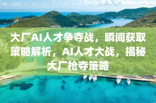 大廠AI人才爭(zhēng)奪戰(zhàn)，瞬間獲取策略解析，AI人才大戰(zhàn)，揭秘大廠搶奪策略