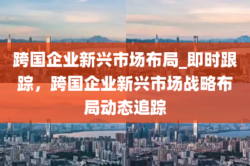 跨國企業(yè)新興市場布局_即時跟蹤，跨國企業(yè)新興市場戰(zhàn)略布局動態(tài)追蹤