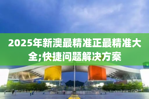 2025年新澳最精準(zhǔn)正最精準(zhǔn)大全;快捷問題解決方案