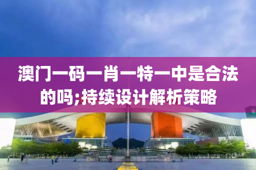 澳門一碼一肖一特一中是合法的嗎;持續(xù)設(shè)計解析策略