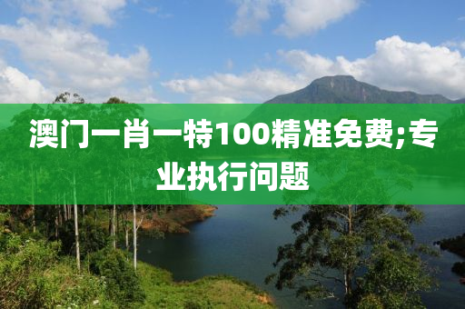 澳門一肖一特100精準免費;專業(yè)執(zhí)行問題