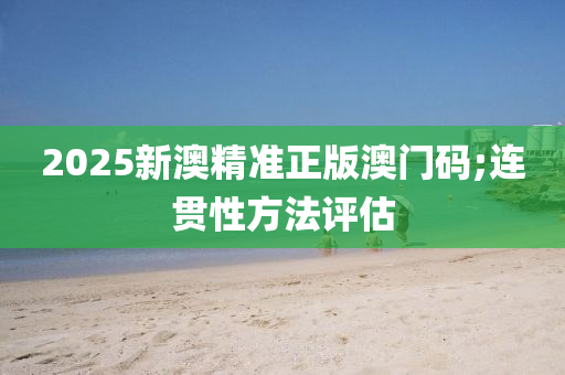 2025新澳精準(zhǔn)正版澳門碼;連貫性方法評估