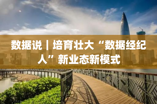 數(shù)據(jù)說(shuō)｜培育壯大“數(shù)據(jù)經(jīng)紀(jì)人”新業(yè)態(tài)新模式