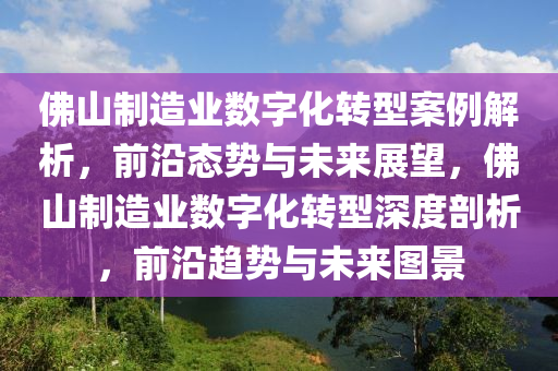 佛山制造業(yè)數(shù)字化轉(zhuǎn)型案例解析，前沿態(tài)勢(shì)與未來(lái)展望，佛山制造業(yè)數(shù)字化轉(zhuǎn)型深度剖析，前沿趨勢(shì)與未來(lái)圖景