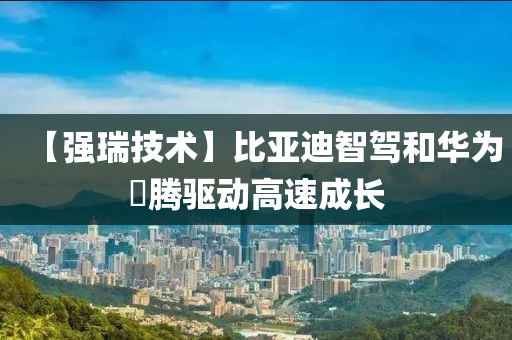 【強(qiáng)瑞技術(shù)】比亞迪智駕和華為昇騰驅(qū)動(dòng)高速成長(zhǎng)