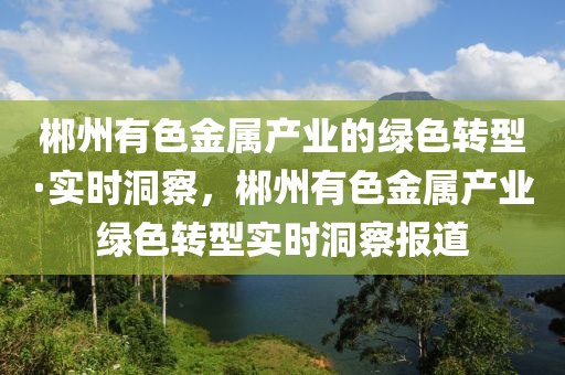 郴州有色金屬產(chǎn)業(yè)的綠色轉(zhuǎn)型·實(shí)時(shí)洞察，郴州有色金屬產(chǎn)業(yè)綠色轉(zhuǎn)型實(shí)時(shí)洞察報(bào)道