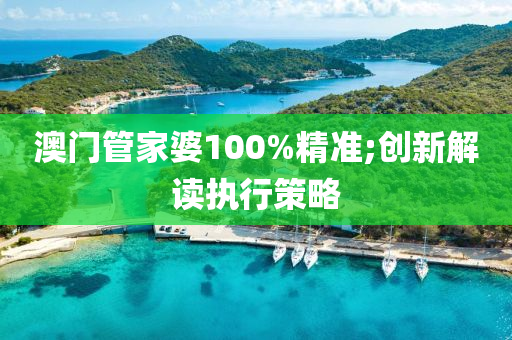 澳門管家婆100%精準;創(chuàng)新解讀執(zhí)行策略