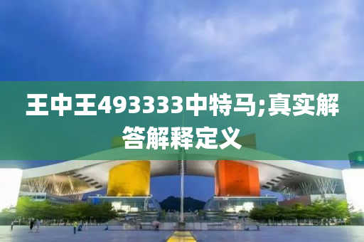 王中王493333中特馬;真實(shí)解答解釋定義