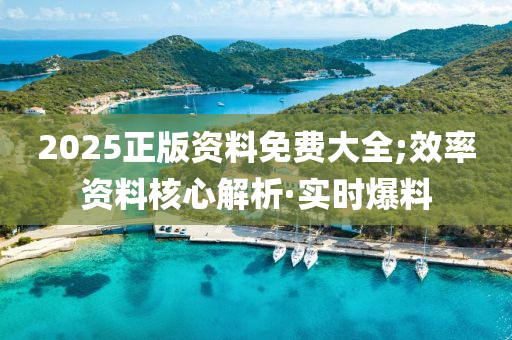 2025正版資料免費(fèi)大全;效率資料核心解析·實(shí)時(shí)爆料