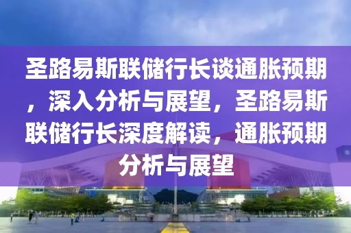 圣路易斯聯(lián)儲(chǔ)行長(zhǎng)談通脹預(yù)期，深入分析與展望，圣路易斯聯(lián)儲(chǔ)行長(zhǎng)深度解讀，通脹預(yù)期分析與展望