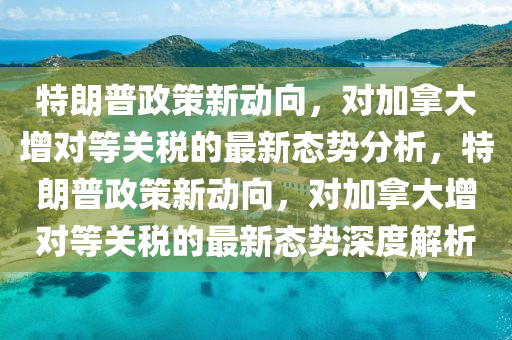 特朗普政策新動向，對加拿大增對等關稅的最新態(tài)勢分析，特朗普政策新動向，對加拿大增對等關稅的最新態(tài)勢深度解析