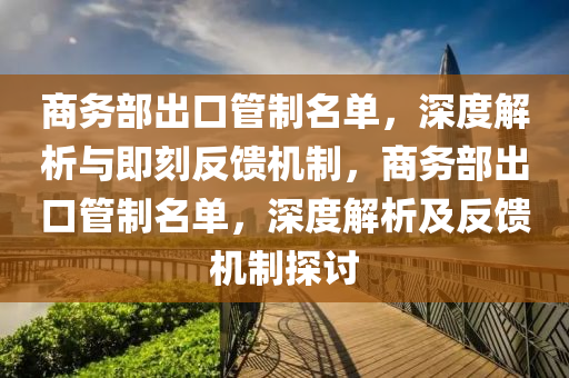 商務部出口管制名單，深度解析與即刻反饋機制，商務部出口管制名單，深度解析及反饋機制探討