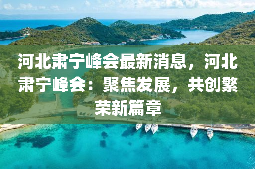 河北肅寧峰會最新消息，河北肅寧峰會：聚焦發(fā)展，共創(chuàng)繁榮新篇章