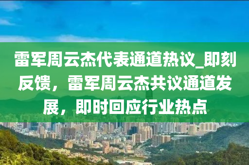 雷軍周云杰代表通道熱議_即刻反饋，雷軍周云杰共議通道發(fā)展，即時(shí)回應(yīng)行業(yè)熱點(diǎn)