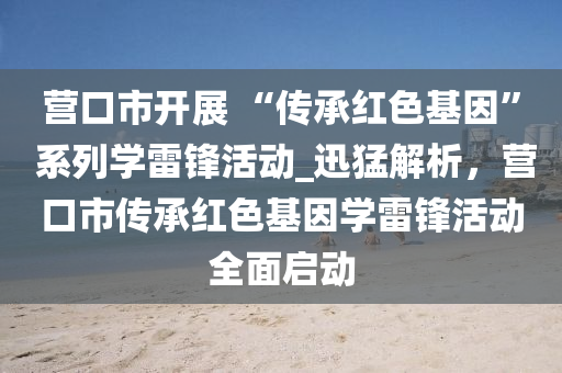 營口市開展 “傳承紅色基因” 系列學(xué)雷鋒活動_迅猛解析，營口市傳承紅色基因?qū)W雷鋒活動全面啟動